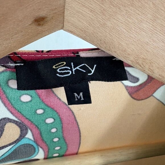 SKY Brand Vintage Top with Medallion Silk Knit Size Medium - Picture 2 of 11